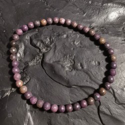 Purpurite - bracelet perles 4mm - 7ème chakra